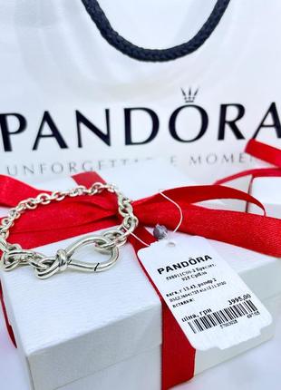 Срібний браслет пандора pandora 598911c00 нескінченність ланки ланцюга срібло s925 ale нове з биркою