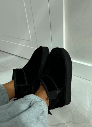 Угги натуральная замша на платформе зима угги