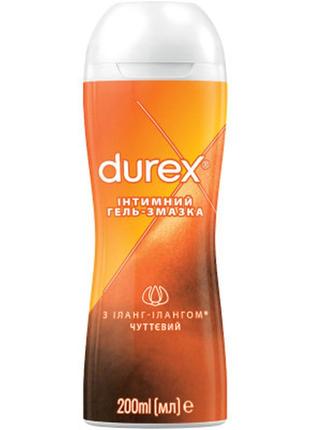 Интимный гель-смазка durex play massage 2 in 1 sensual с иланг-илангом для массажа (лубрикант) 200 мл