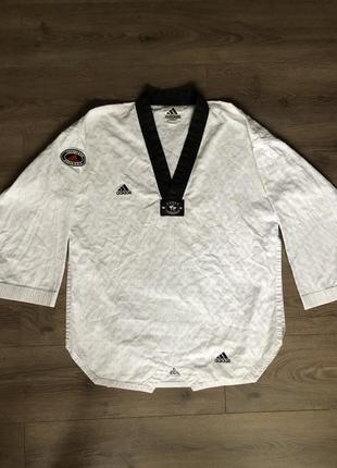 Мужская белая рубашка tour adidas wtf world taekwondo federation