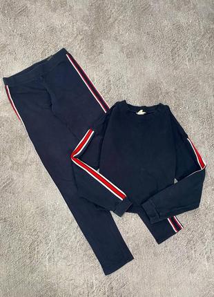 Синий реглан с лампасами