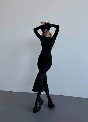 Женское элегантное платье из микродайвинга