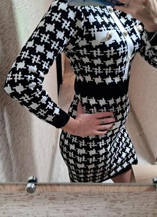 Тёплое платье в стиле chanel 3