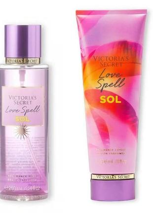 Набір для тіла love spell sol victoria's secret міст і лосьйон оригінал.