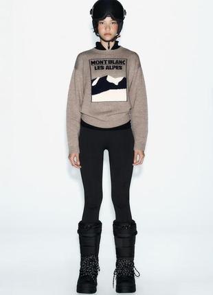 Свитер женский коричневый альпаково-кашемировый zara new