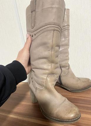 Кожаные сапожки обмен