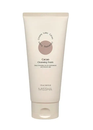 Очищаюча пінка для втомленою і сухої шкіри missha creamy latte chocolate cleansing foam