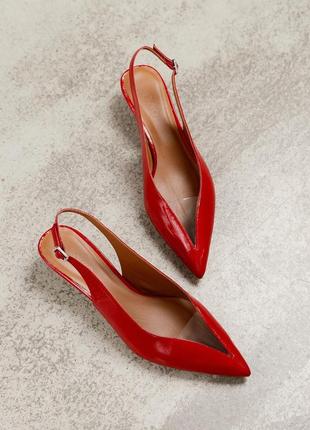 Слінгбеки kitten heels червоні 41 р.