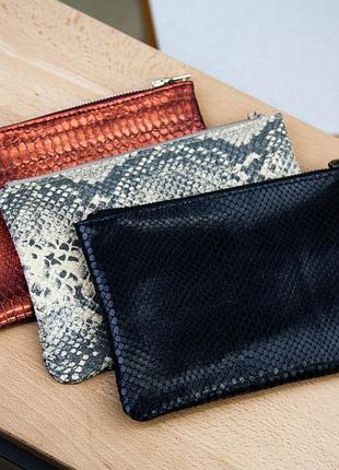 Косметичка клатч італія натуральна шкіра