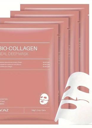 Bio-collagen real deep mask - зміцнювальна колагенова маска для обличчя - 1шт./34g