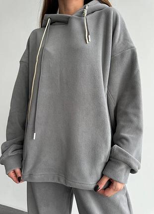 Спортивний теплий костюм фліс худі з капюшоном і штани джогери