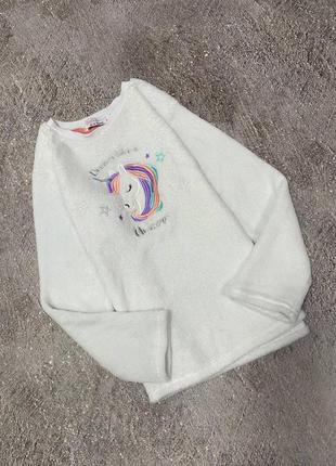 Плюшевая пижамная кофточка