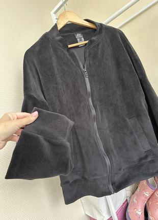Велюровая кофта мужская на молнии