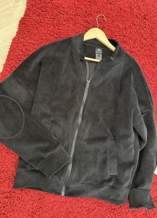 Велюровая кофта мужская на молнии