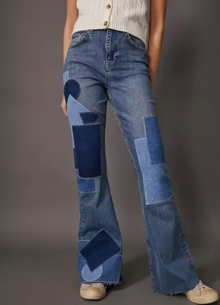 Джинси-кльош urban outfitters bdg patchwork flare jean 70s