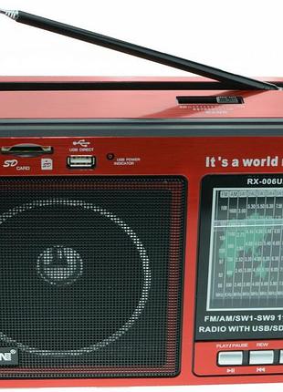 Радиоприёмник golon rx-006 с встроеннным аккумулятором usb + sd