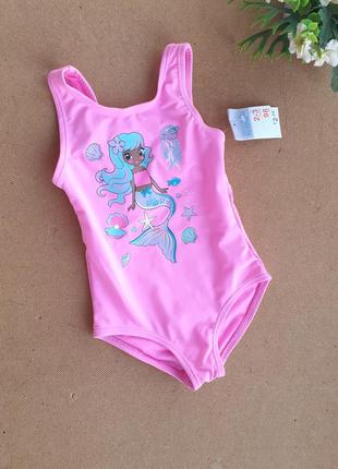 Розовый купальник с русалочкой на 2-3 года