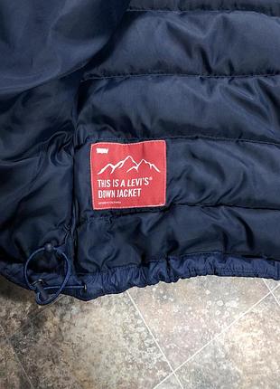 Дутий короткий пуховик🪶 левайс з утяжками