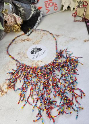 Силка разноцветный из бисера7 фото