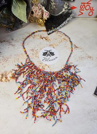 Силка разноцветный из бисера5 фото