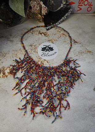 Силка разноцветный из бисера6 фото