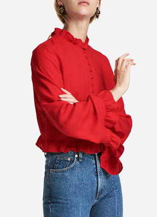 Блузка женская h&m красная