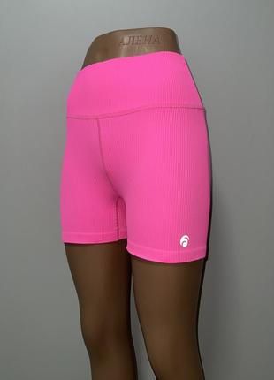 Рожеві неонові спортивні шорти в рубчик oceans apart