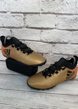 Футбольные оригинал бутсы сороконожки adidas x tango 17.3 tf 43р.27.5см.