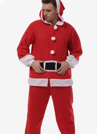 Флисовый комбез пижама санта