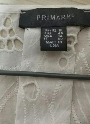 Primark блуза блузка прошва вышивка ришелье цветы бренд primark atmosphere5 фото