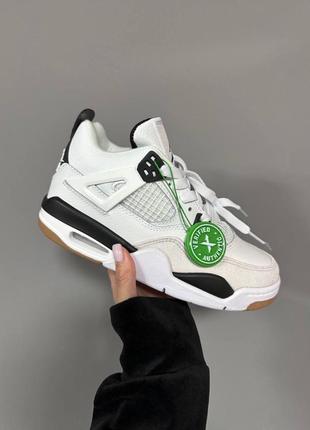 Унисекс кроссовки air jordan cmft viz air 11 ltr stealth pack retro x sb white / black