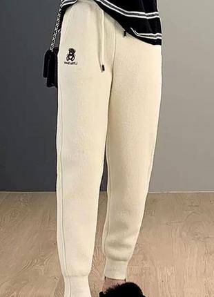 Теплые  микрофайбер повседневные штаны в спортивном стиле .#780