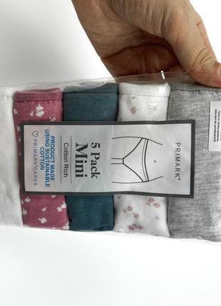 Брендові оригінальні нові котонові трусики сліпи primark