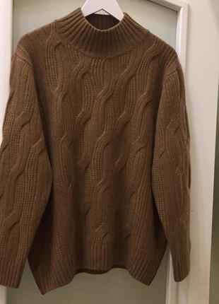 Новий.гольф з альпаки вовни walbusch premium alpaca & merino mock neck cable knit thick sweater came