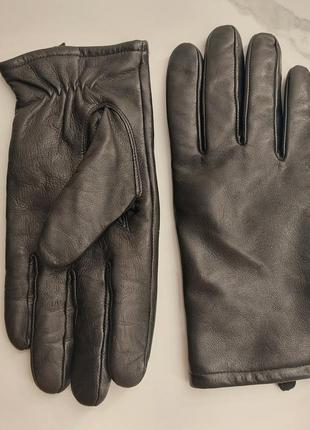 Теплі шкіряні рукавички