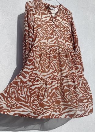 Ярусне леопардове вільне плаття ichi