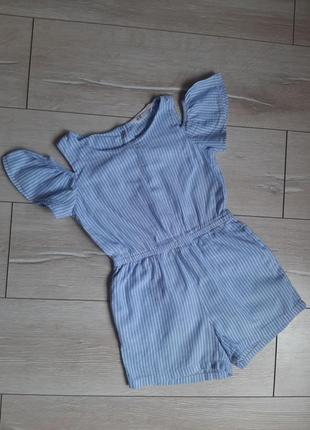Комбинезон ромпер коттоновый на девочку 6-7 лет h&m