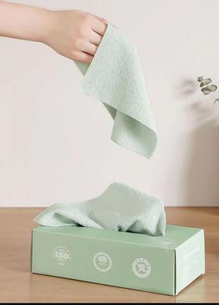 Набор многоразовых кухонных салфеток из микрофибры в коробке 10 шт