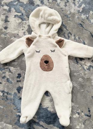 Комбинезон плюшевый ромпер человечек мишка