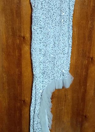 Сукня вечірня,випускна,карнавальна,новорічна паєтки біла