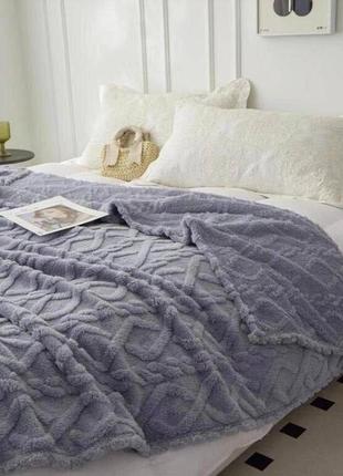 Плед 220 на 240 евро косичка розмір размер тепоый одеяло накидка зима