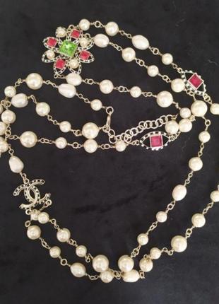Колье с барочными жемчужинами chanel