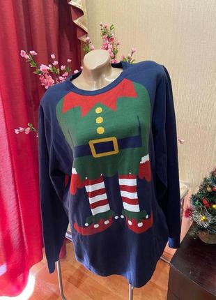 Новогодний свитер эльф livergy l-xl