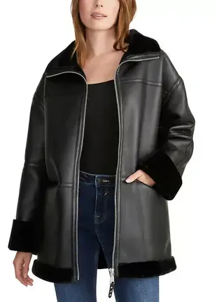 Стильная женская дубленка от rebecca minkoff размер l- xl
