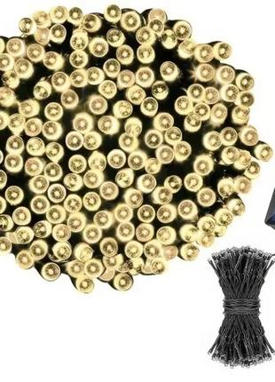 Довговічна вулична гірлянда, гірлянда світлодіодна, водонепроникна, гірлянда із сонячною панеллю 10 м