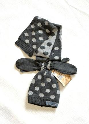 Шапка+шарф+перчатки.