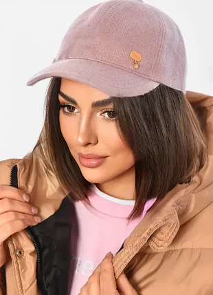 Тепла ангорова кепка / бейсболка