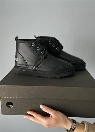 Шкіряні уггі ugg neumel leather black кожаные угги