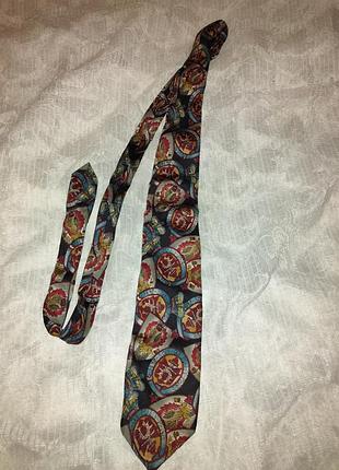 Галстук из натурального шелка da vinci. винтаж.