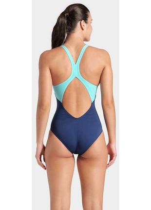 Купальник закритий для жінок arena dreamhline swimsuit v back синій, бірюзовий жін 368 фото
